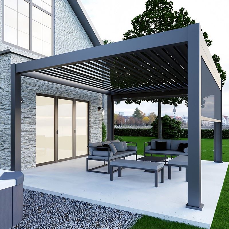 Pergola With Motorized Louvers best